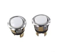 Bebykilemi Lot de 2 boutons de sonnette lumineux de rechange pour systèmes de sonnette filaire, bouton poussoir lumineux à LED jaune avec boîtier en métal, étanche et résistant aux UV pour O