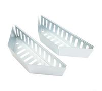 Bebykilemi Lot de 2 paniers à charbon en acier inoxydable pour barbecue - Système de gestion de la chaleur pour grillades indirectes et directes avec compartiment à copeaux de bois (0,6 mm)