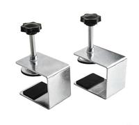 Bebykilemi Lot de 2 pinces avant de tiroir en acier robuste pour le travail du bois et l'installation d'armoires à faire soi-même, installation rapide avec coussinets en silicone pour rayures