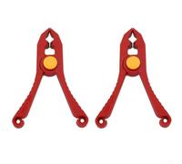 Bebykilemi Lot de 2 pinces de serrage isolées de 15 cm avec clip à ressort de protection VDE 1000 V pour électriciens, test de circuit, support de câble de sécurité anti-magnétique, ouverture de 33 mm
