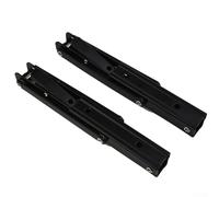 Bebykilemi Lot de 2 supports pliables en acier inoxydable pour camping-car - 200 x 115 mm - Support d'étagère mural peu encombrant avec finition noire - Compatible avec