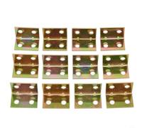 Bebykilemi Lot de 20 équerres d'angle en acier inoxydable à 90 degrés avec 4 trous, fixations d'angle pour meubles ou étagères, renfort d'angle à angle droit en métal (SKU)