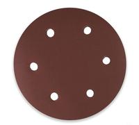 Bebykilemi Lot de 5 disques abrasifs à boucle avec 6 trous Grain 402000 pour bois, métal, pierre, meuble, polisseuse murale électrique, 225 mm et crochet (grain 180)