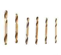 Bebykilemi Lot de 6 forets d'établi pour forets hélicoïdaux à double tête HSS 3 mm 6 mm pour métal, acier inoxydable, bois compatible avec plus main