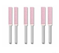 Bebykilemi Lot de 6 limes à aiguiser pour tronçonneuse - 4 mm/4,8 mm/5,5 mm - Têtes de meulage cylindriques avec tige de 3 mm pour meuleuses électriques, matériau en acier chromé, 120-150