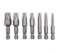Bebykilemi Lot de 7 tournevis hexagonaux de 50 mm pour tournevis Torx avec tige d'embout de 635 mm en alliage d'acier 12 points pour électrique plus magnétique manuel M5/M6/M7/M8/M10/pour M12