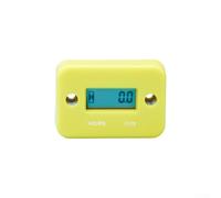 Bebykilemi Minuteur électronique de moteur avec écran LCD numérique pour moto, VTT, chariot, tondeuse à gazon et équipement marin - étanche IP68 chronographe avec 0-9999,9 H (jaune)