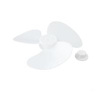 Bebykilemi Pale de ventilateur en plastique de 30,5 cm avec trois feuilles, installer un moyeu de 8 mm, hélice de rechange pour ventilateurs de table murale, de bureau, rayon de 15 cm, blanc