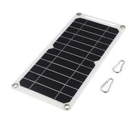 Bebykilemi Panneau solaire 30 W 5 V pour téléphone portable, chargeur solaire portable en silicone monocristallin avec sortie USB pour voyage en plein air, noir, 300 x 145 mm
