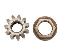 Bebykilemi Plaque de support de direction avec pignon d'arbre de direction et bague compatible avec Craftsman et pour machines de cour, tondeuses à gazon pour modèles 247203690, 24725000,