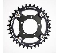 Bebykilemi Plateau électrique 104BCD avec adaptateur pour moteur d'entraînement 01/02, compatibilité des roues de pignon en alliage d'aluminium, options 32T, 34T, 36T, 38T (noir 34T)