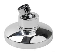 Bebykilemi Pomme de douche ronde chromée, pulvérisateur mural de 9,5 cm, fixation de salle de bain réglable avec joint à rotule, buse autonettoyante