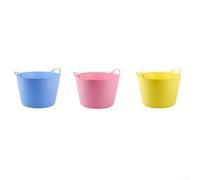 Bebykilemi Poubelle de jardin en plastique - Bac de rangement empilable de 40 L avec poignées confortables pour compostage de cour, organisation de la maison et tâches de lavage, résistant aux