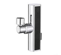 Bebykilemi Pulvérisateur de robinet étendu avec 3 modes de débit d'eau, lame de pression à bulles, cascade, rotative, antiplash en cuivre, embout ABS pour cuisine ou salle de bain