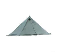 Bebykilemi Pyramid Tente tipi 4 saisons pour adultes, tissu à carreaux indéchirable 210T avec ouverture de poêle et poteau en aluminium pour randonnée (vert)