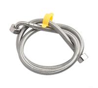 Bebykilemi Raccord de tuyau flexible coudé en acier inoxydable pour eau chaude et froide, 2" x /2", 60/80/100 cm de long, pour chaudière, salle de bain, cuisine et toilettes plomberie (100 cm)