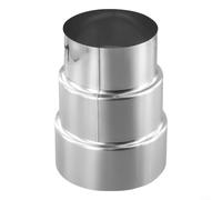 Bebykilemi Réducteur de tuyau de poêle en acier inoxydable, pour connecter un tuyau de conduit, adaptateur de cheminée, avec différents diamètres de conduit disponibles (Ø 110 mm/Ø 90 mm)
