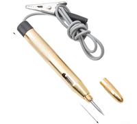 Bebykilemi Stylo testeur de circuit automobile - 6 V/12 V/24 V DC & AC Détecteur de tension pour réparation de voiture, affichage numérique LED avec indication de polarité, sonde métallique et (cuivre