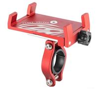 Bebykilemi Support de téléphone portable pour vélo et moto - Alliage d'aluminium CNC - Anti-choc - Anti-chute - Rotation à 90° - Guidon réglable - Compatible avec 5,8 à 9,5 cm de largeur (rouge)