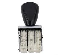 Bebykilemi Tampon dateur manuel pour bureau, école, maison, année réglable, mois et jour avec impression claire, cadre en métal, format 2031-12-10, 27 x 4 mm