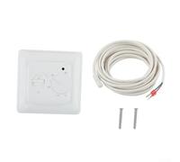 Bebykilemi Thermostat de chauffage électrique au sol avec bouton de commande manuelle et capteur de sol, contrôleur de température mécanique 5-40 °C, sortie 16 A, montage mural, blanc pour la maison
