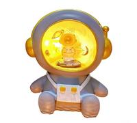 Bebykilemi Tirelire Dragon Year avec veilleuse - Nouvel An chinois - En résine - Pour enfants - 14 x 17,5 cm - Bleu/jaune/rose - Table de chevet festive (H)