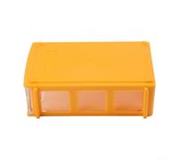 Bebykilemi Tiroirs transparents translucides à monter au mur ou sur une table, empilable, boîte de rangement empilable en plastique pour composants, vis, épaissie avec animal de compagnie (jaune)