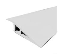 Bebykilemi Transition de sol en PVC de 1 m pour bande de bord, tapis et sol stratifié pour bordure de bordure pour différence de hauteur et pente, 7 cm, largeur 15 mm, flexible (blanc)