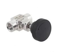 Bebykilemi Vanne à aiguille en acier inoxydable 304 avec fil intérieur traversant, tailles /5,1 cm, 20,3 cm, 9,5 mm, 10,5 cm, 10,2 cm pour applications industrielles et de laboratoire (45661)