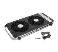 Bebykilemi Ventilateur de toit portable pour fenêtre de camping-car avec quatre réglages de vitesse, design à double rangée, extensible de 37,5 à 58,9 cm, système de refroidissement pour camping-cars