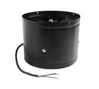 Bebykilemi Ventilateur extracteur d'air en ligne 200 mm avec flux d'air 1050 m³/h 80 W + 7 lames métalliques pour ventilation de fumée dans la maison et le jardin (noir)