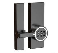 Bebykilemi Verrou à mot de passe pour porte de salle de bain, boulon push-pull en alliage de zinc avec trou dissimulé, pour un réglage facile du mot de passe, aucun perçage nécessaire, compatible avec