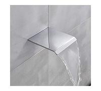 Bec de Baignoire Cascade Bec Déverseur pour Baignoire Mural Robinet de Buse Chromé Bec Bain Déverseur Laiton Robinet de Bec pour Baignoire, G1/2