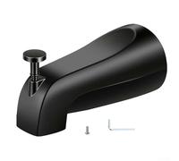 Bec de baignoire en métal avec inverseur, remplissage rapide pour tuyaux filetés 1/2-3/4 IPS et 1/2-3/4 IPS, montage mural avant, kit de remplacement de robinet de salle de bain, adaptateur et outils