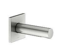 KEUCO IXMO Bec déverseur pour baignoire, rosace carrée, saillie 130mm, 59545210002, Couleur: acier inoxydable