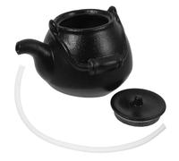 Bec de Fontaine en Céramique Noir pour Cascade et Bassin Extérieur | Débit Continu, Raccord Compatible Pompe, pour Bassin de Cour et Jardin, Accessoire de Remplacement