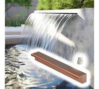 Bec de fontaine mural en bronze pour étangs koï, fontaine à eau antirouille avec kit de trop-plein personnalisé 22 pulvérisateurs (pompe non incluse)