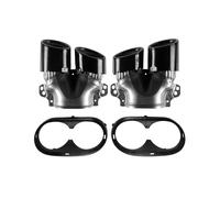 Bec d'échappement Pare-chocs pour arrière pour embouts d'échappement de silencieux pour Turbo pour sorties de tuyaux pour Mercedes pour réaménagement pour AMG 2020+(Noir)