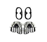 Bec d'échappement Pare-chocs pour arrière pour embouts d'échappement de silencieux pour Turbo pour sorties de tuyaux pour Mercedes pour réaménagement pour AMG 2020+(Argent)