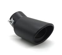 Bec d'échappement Tuyau d'échappement de voiture 62mm, en acier inoxydable, pointe de silencieux, gorge de queue, noir mat, réaménagement, coude de connexion