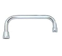 Bec déverseur par dessus chromé avec aérateur - Filetage 1/2 - longueur 200