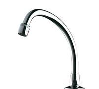 Bec et Raccord de Bec Delabie Chromé Hauteur 120 mm Longueur 150 mm 967152