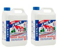 Bec J-net Nettoyant Gros Travaux, 10 Litres, Détruit Dépôts Verts et Noirceurs, Multi-Surface, Lot de 2 Bidons de 5 Litres