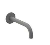 Herzbach Bec mural Deep Grey 23.451400. 2000 .06 210 mm, avec rosace murale d= 65mm, gris mat