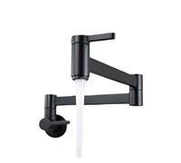 Bec pliant bras robinet évier moderne bassin robinet de cuisine résistant aux éclaboussures facile à installer Pot remplisseur salle de bain Double interrupteur montage mural(1 UK)