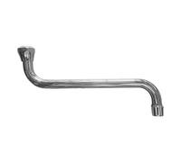 Bec pour Robinet Universel 18 cm - Canne Courbée Compatible avec Évier Cuisine ou Buanderie, Raccordement Standard en Laiton Chromé