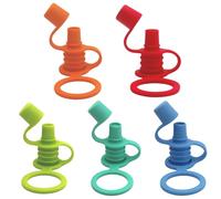 Bec supérieur de bouteille en silicone sans déversement, 5 pièces surmatelas de bouteille en silicone sans BPA avec crochet, bouchon d'eau remplacement pour les tout-petits, les bébés et les a.