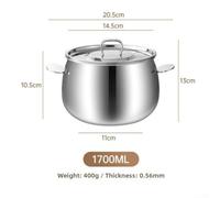 Bec Verseur Acier Inoxydable 1,2L Double Anse(1.7L) | Acier 316L alimentaire, intégré, 1,7L capacité, poignées doubles, résistant à la rouille
