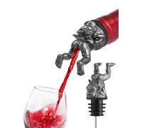 Bec verseur amusant en forme de chérubin, bouchon de bouteille d'ange fantaisie et bec verseur d'alcool, décoration de bouteille de vin chérubin en métal à l'envers pour fête, bar, chariot, cadeau