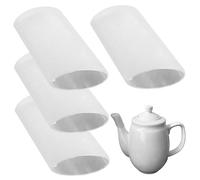 Bec verseur de théière anti-goutte et anti-fuite, couvercle de bec théière, 4 pièces couvercle en silicone 3, 5 cm, protection en céramique pour restaurant, goutte et fuite, blanc